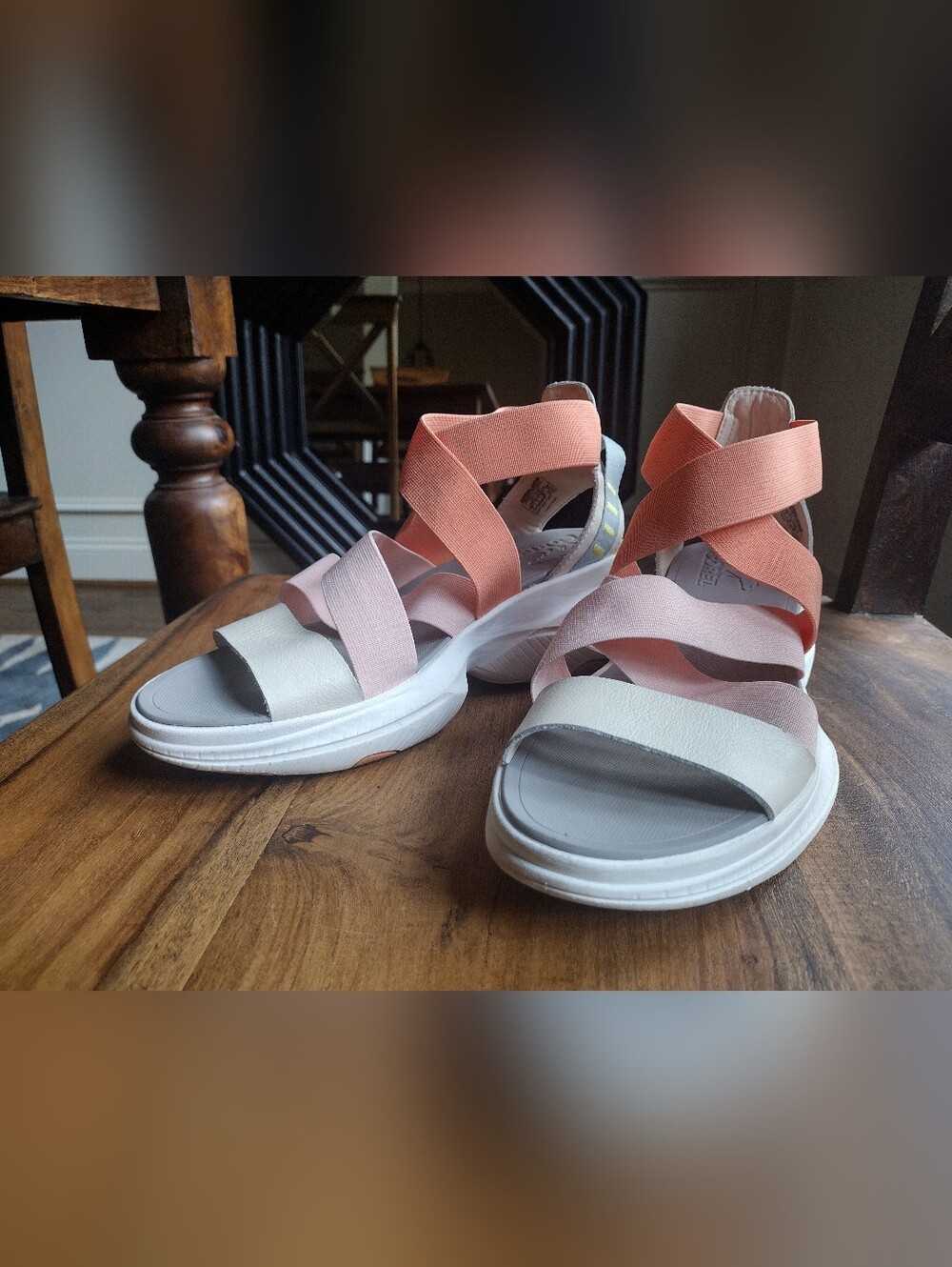 Sorel Pink Orange Pastels Kinetic Impact Sandals Size 7 - Picture 4 of 9